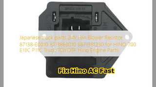 Resistor de ventilador Hino 700 87138E0010 Correção