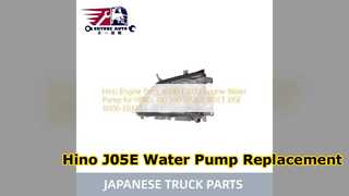 Hino 300 500 substituição da bomba de água 16100 E0373 J05E