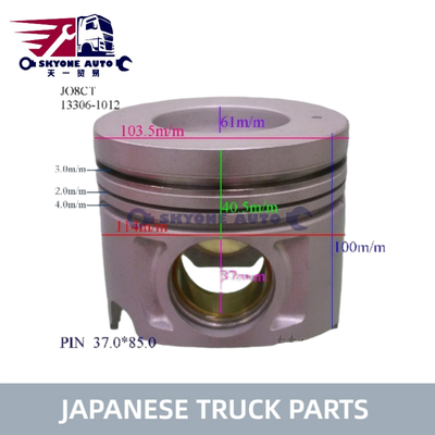Peças para caminhões japoneses Motor pistão 13306-1012 S130A-E0030 Para HINO 500 J05CT J08CT J05C J08C Caminhão de alta qualidade