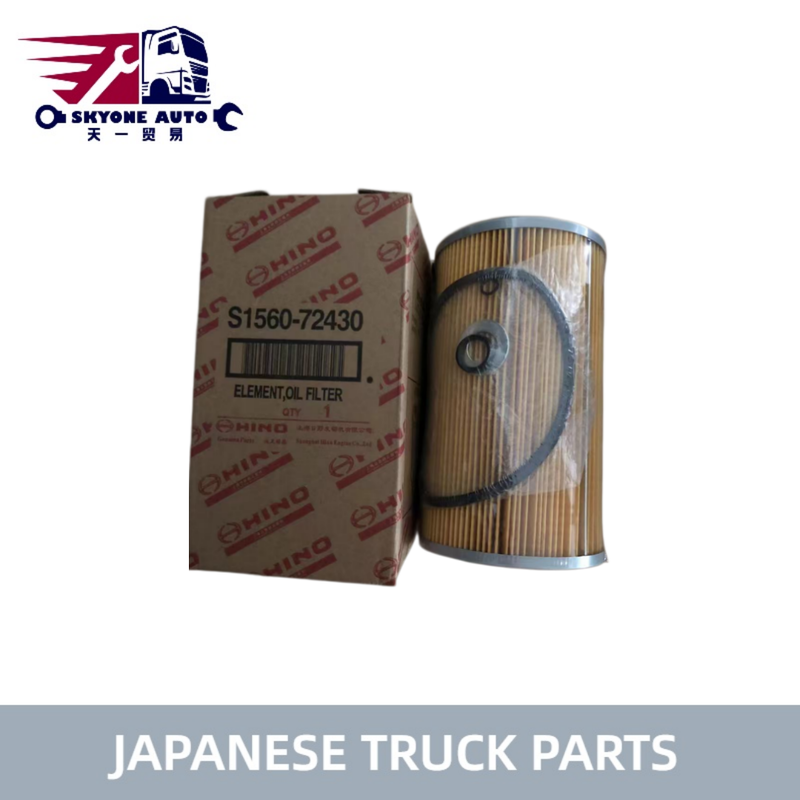 Filtro de óleo S1560-72430 15607-2271 para caminhão HINO 700 Profia E13C P11C SH1E peças de caminhão japonês de alta qualidade