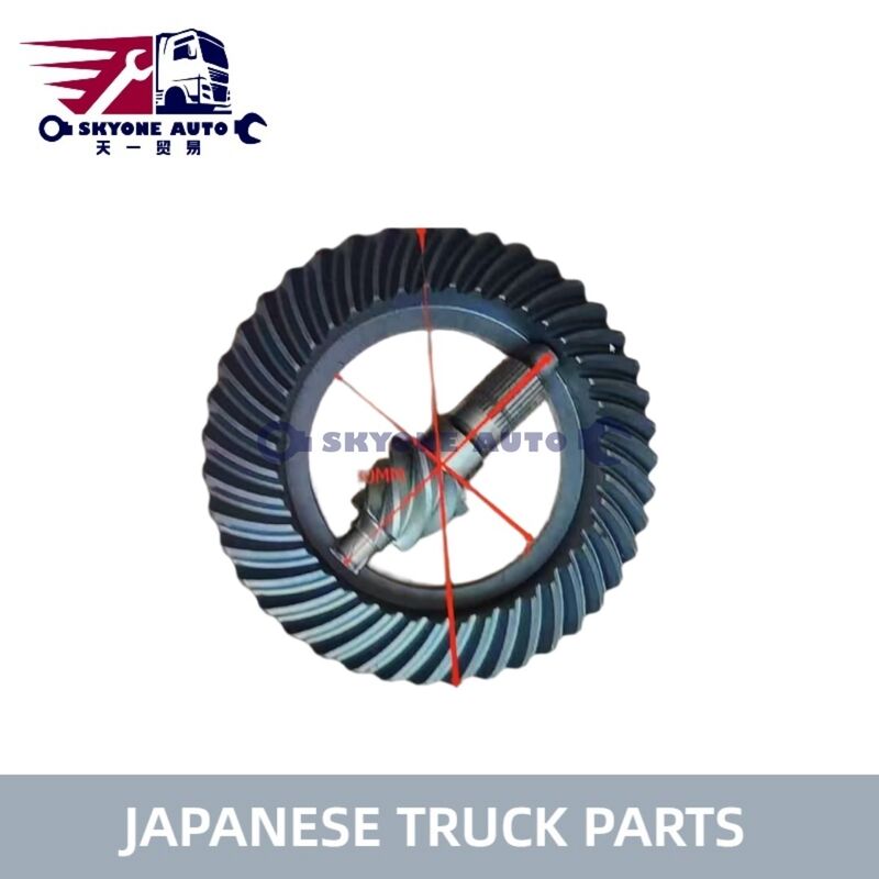 Peças para camiões japoneses Crown Pinion 41221-E0640 Relação 6/41 Para camião HINO 500 RANGER J08C J08CT HINO MUTOR PARTES