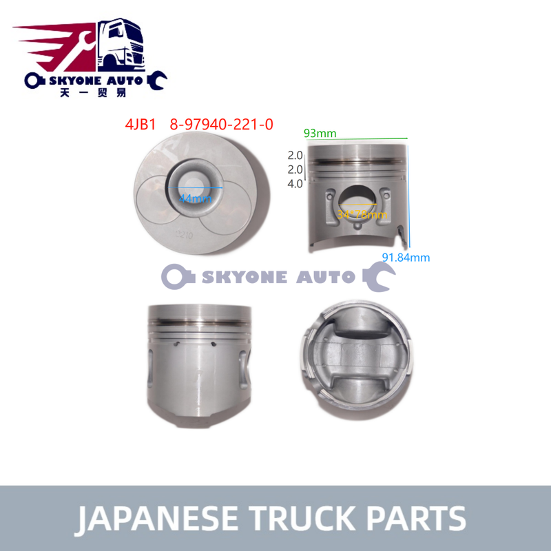 Peças para caminhões japoneses Motor pistão 8979402210 8-97940221-0 Para ISUZU 2.8TON TFR 4JB1T OEM 8-97940221-0