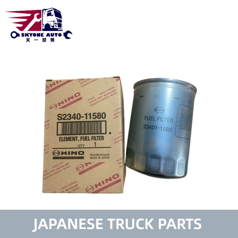 Filtro de combustível para caminhão japonês S2340-11580 23401-1221 23401-1580 23304-EV233 para caminhão HINO E13C P11C J08E peças de motor Hino